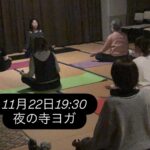 11月22日開催第1、第3土曜に開催していますが、今回の寺ヨガは第4週目に開催いたします